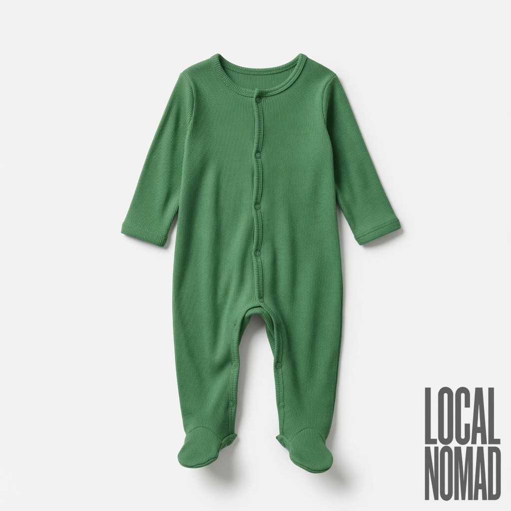 Ribbed Knit Baby Romper 2
