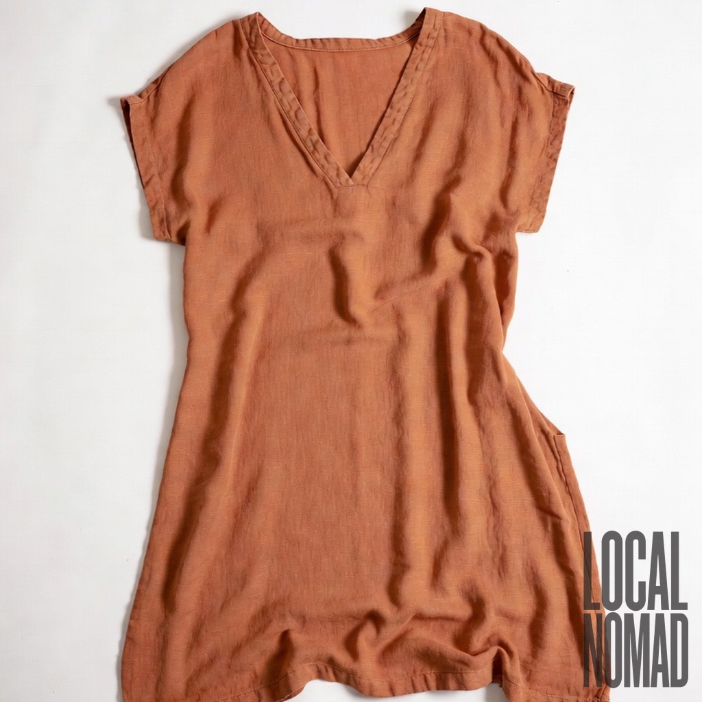 Washed Linen Shift Dress