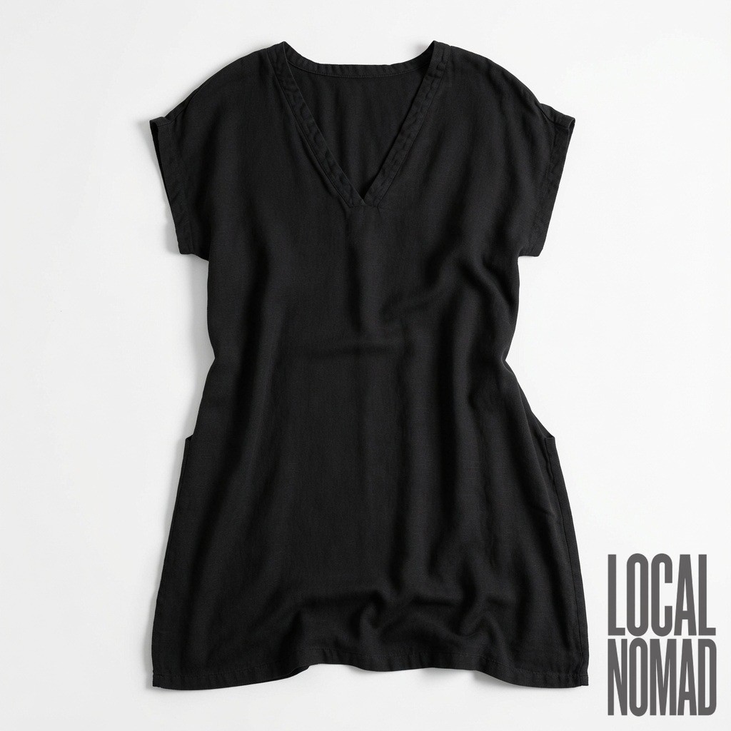 Washed Linen Shift Dress 3