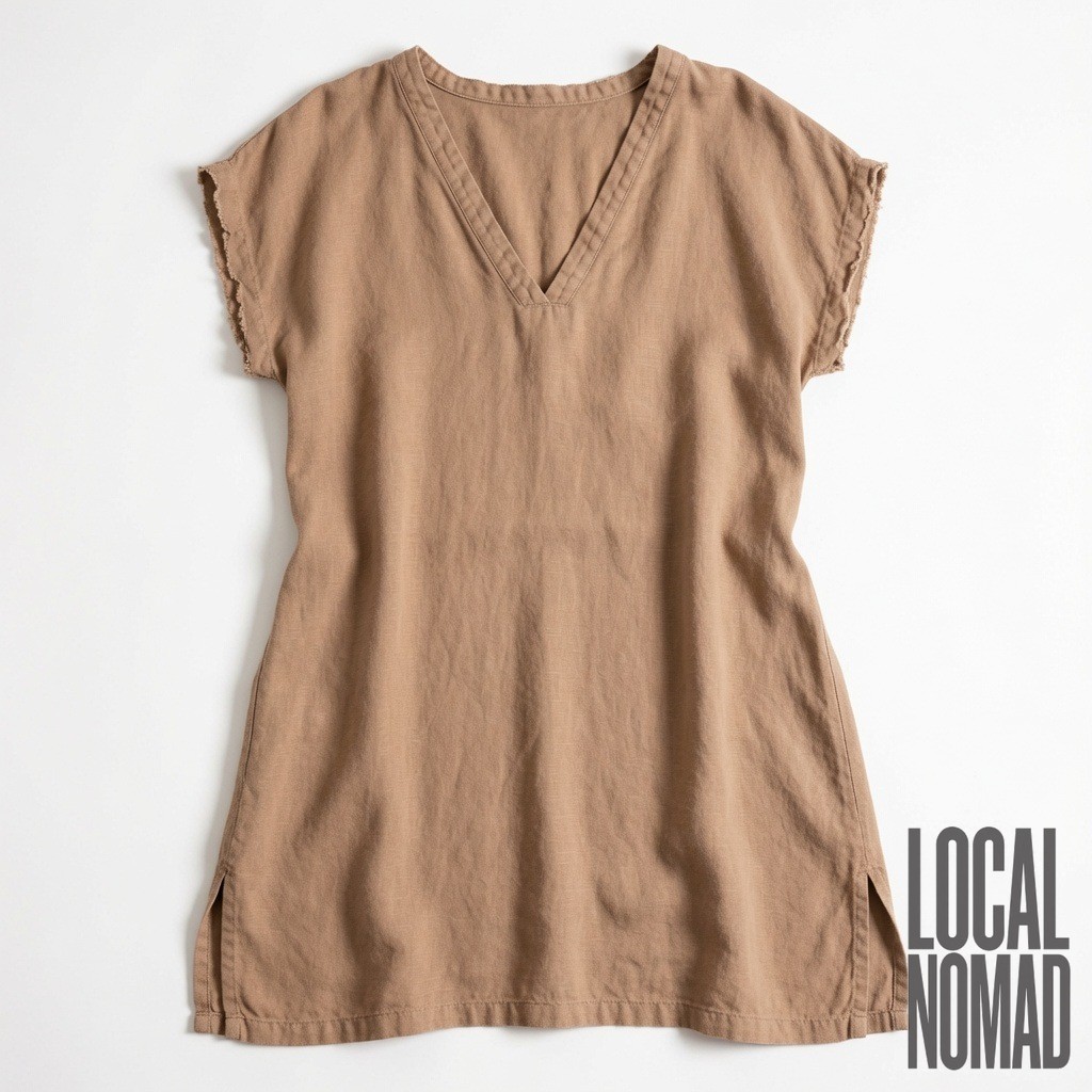 Washed Linen Shift Dress