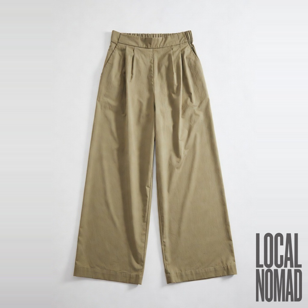 Wide-Leg Cotton Trouser