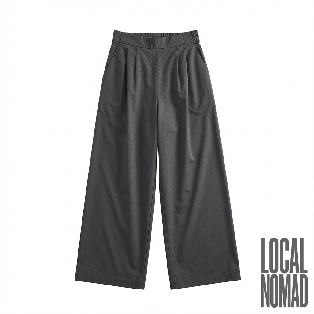 Wide-Leg Cotton Trouser
